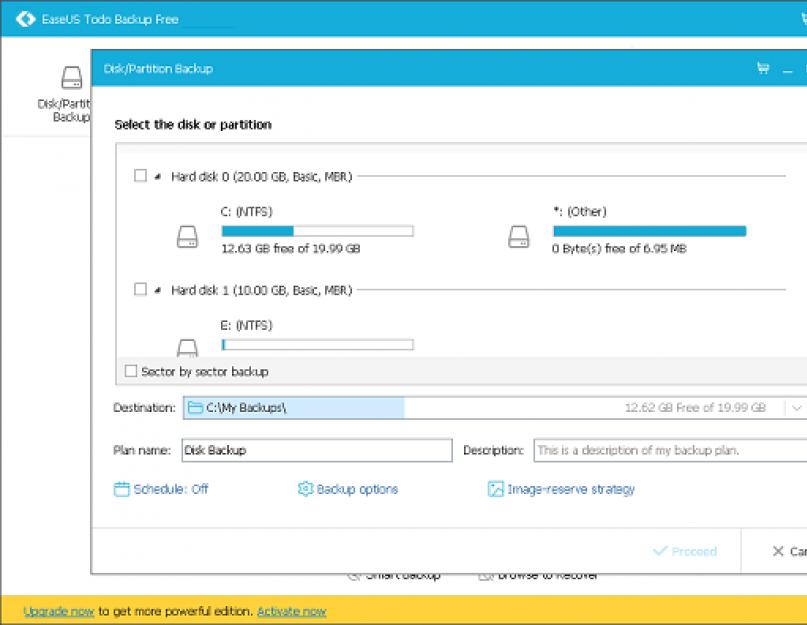 Обзор Easeus Todo Backup - бесплатная утилита для резервного копирования. EaseUS Todo Backup Home на страже ваших данных