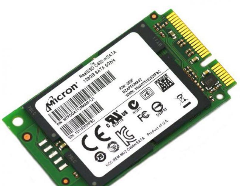 Установка msata ssd в ноутбук. И все-таки, можно ли установить Windows на этот маленький SSD? Невысокая производительность накопителя