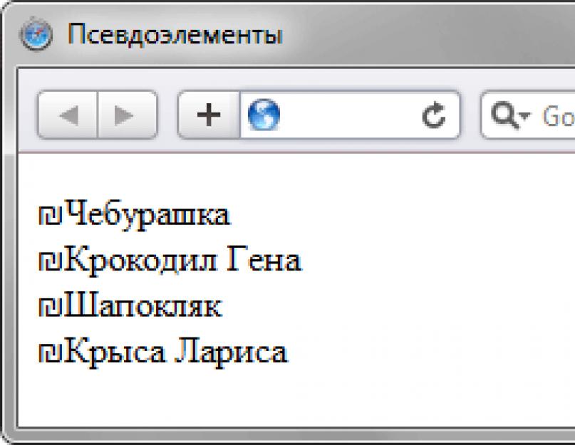 Псевдоклассы и псевдоэлементы в CSS (hover, before, first-child и другие). CSS селекторы: псевдоэлементы