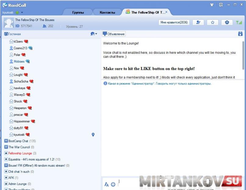 Программа для общения в играх raidcall. Обзор программы RaidCall