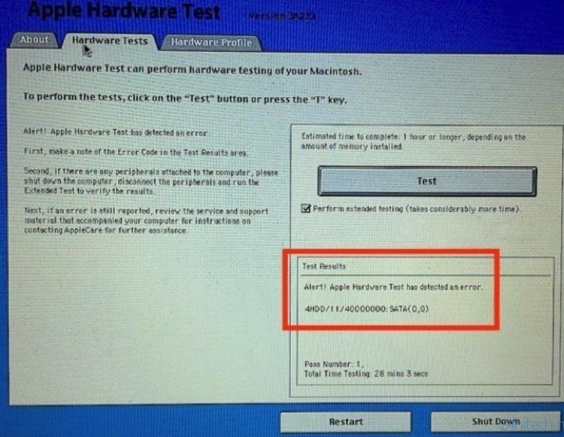 Функциональный тест оборудования apple. Как пользоваться программой «Диагностика Apple