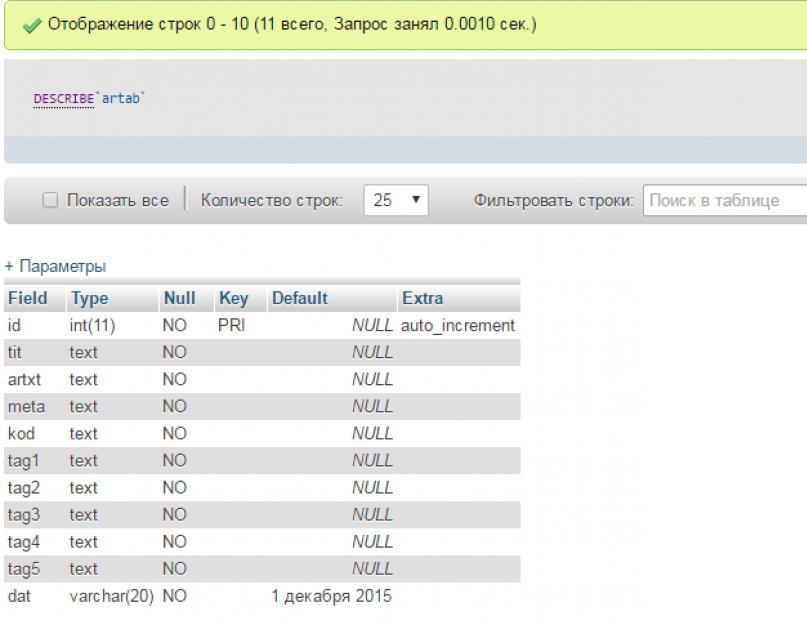 Оптимизация запросов к базе данных mySQL. Объединение DDL запросов