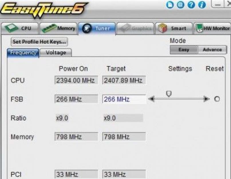  Gigabyte EasyTune - утилита, ускоряющая процесс разгона на платах от Gigabyte. 