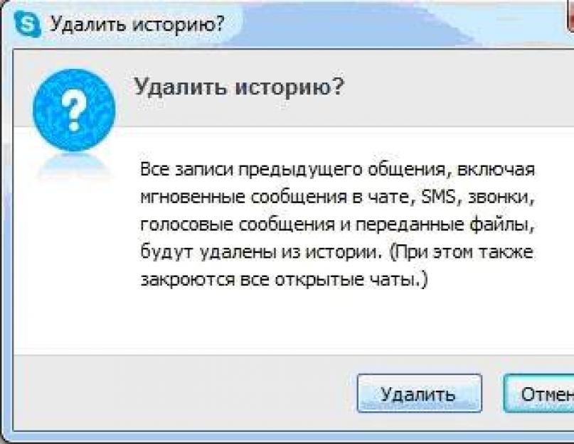 Как удалить переписку в скайпе всю или с одним конкретным человеком. Как удалить сообщение в скайпе из переписки