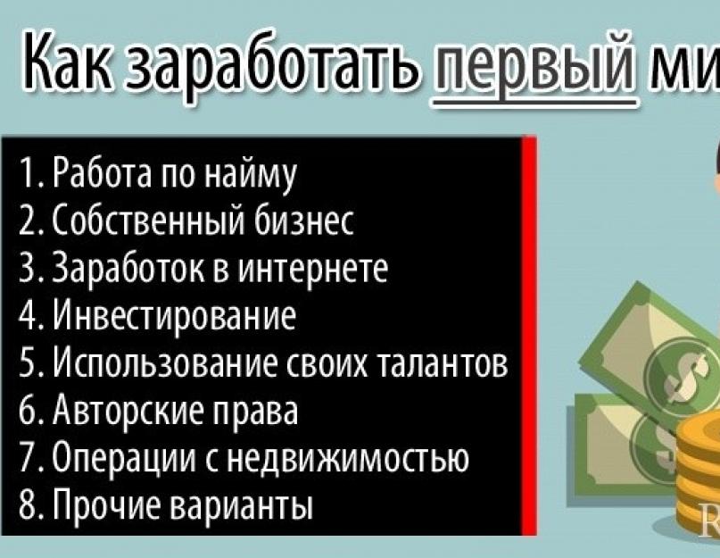    Как заработать миллион рублей за короткий срок? Как заработать миллион рублей за один день, за месяц, за год? Как быстро заработать миллион рублей. 