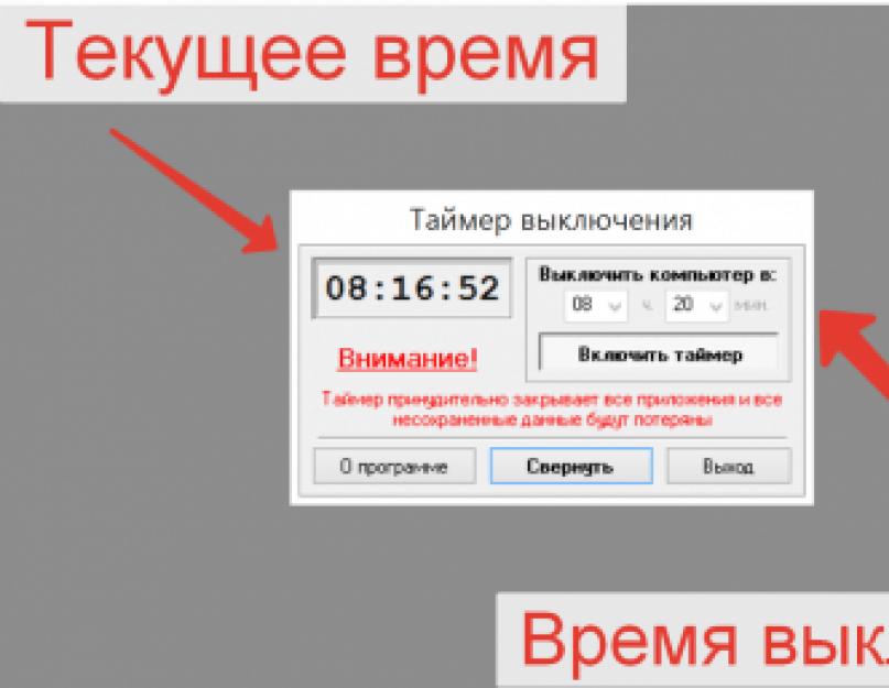 Таймер отключения для пк. Как отменить выключение компьютера через командную строку