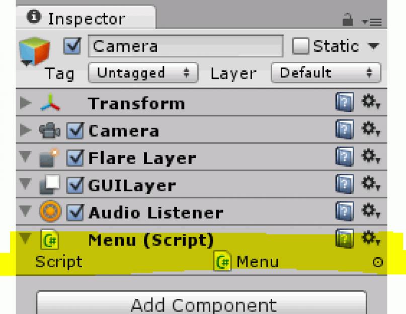 Игровое меню unity. Создание легкого меню или азы Unity скриптинга