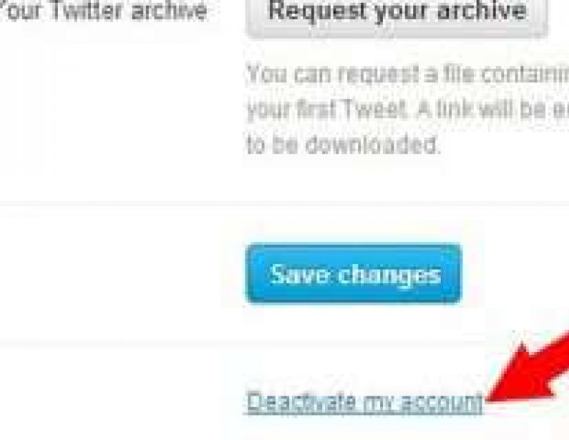 Удаление аккаунта twitter. Как удалить страницу в Твиттере