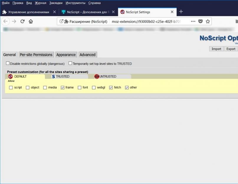 Как защитить браузер и компьютер от вирусов — NoScript. NoScript настройки расширения