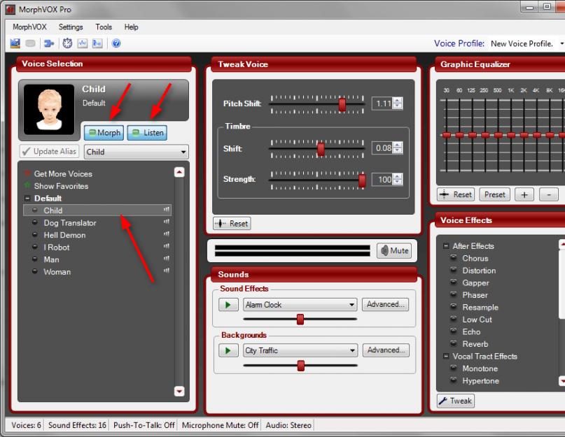 Приложение MorphVOX Pro: как пользоваться программой и на что обратить внимание при настройке. Работаем с утилитой morphvox pro