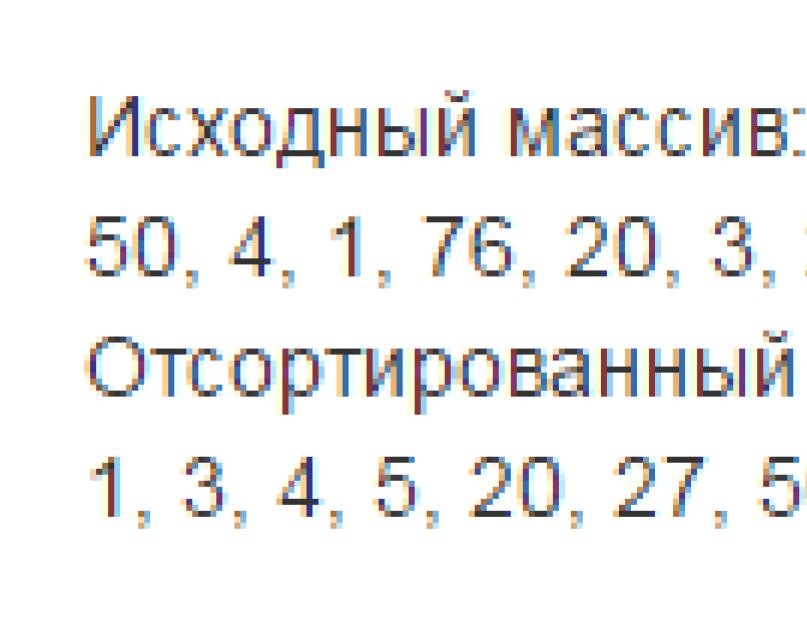 Javascript сортировка чисел массива по возрастанию. JavaScript - Сортировка массива с помощью функции