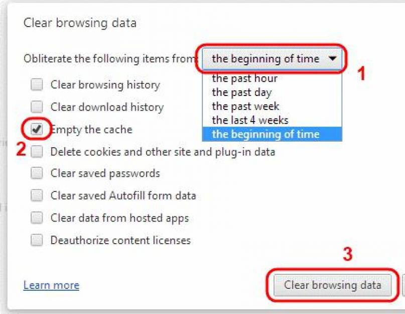 Инструкция по увеличению кэша в браузере Google Chrome. Как очистить кэш в хроме? Основные способы