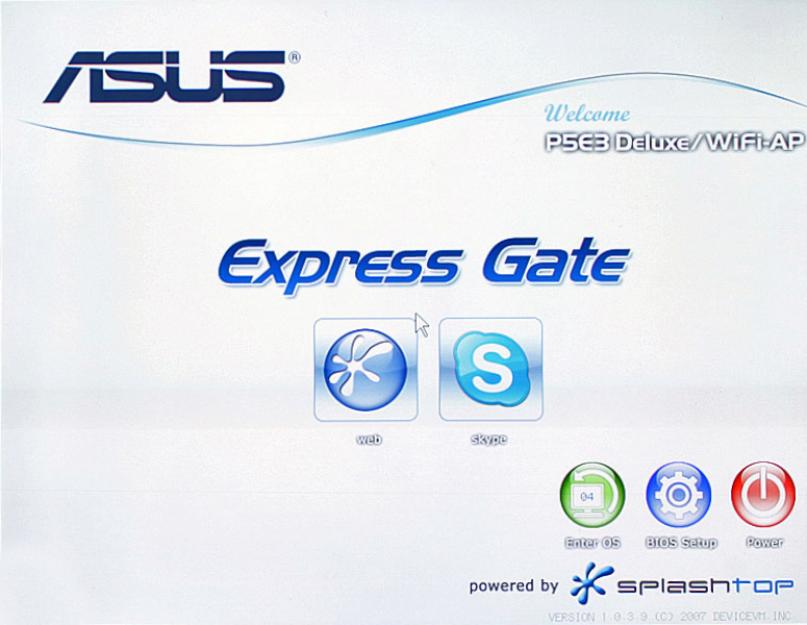 Loading asus express gate зависает. IgorKa - Информационный ресурс