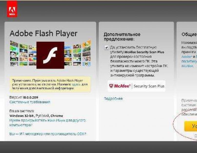 Обновление проигрывателя adobe flash player. Как правильно обновить Adobe Flash Player до последней версии