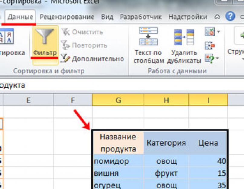 Как в экселе ставить фильтры. Используем автофильтр в Excel