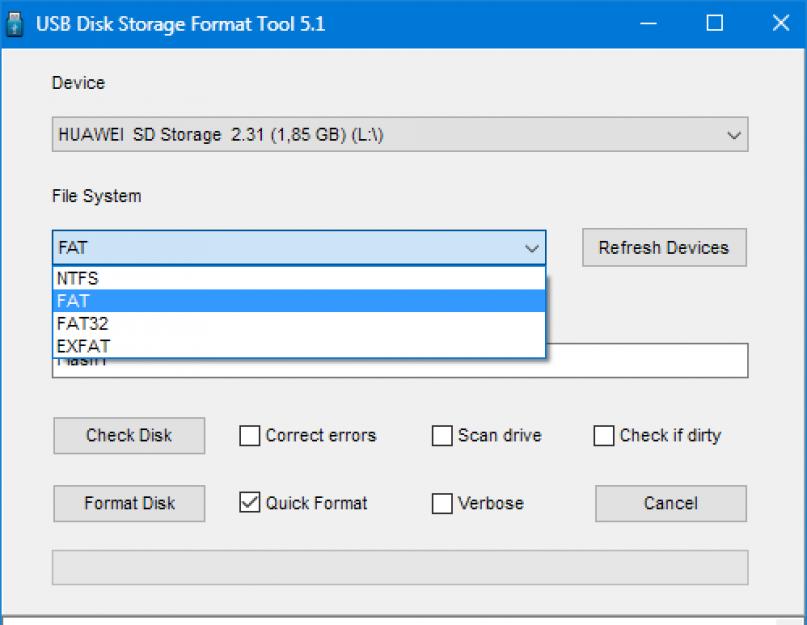 Скачать программу hp usb format storage. Программа для форматирования флешек HP USB Disk Storage Format Tool