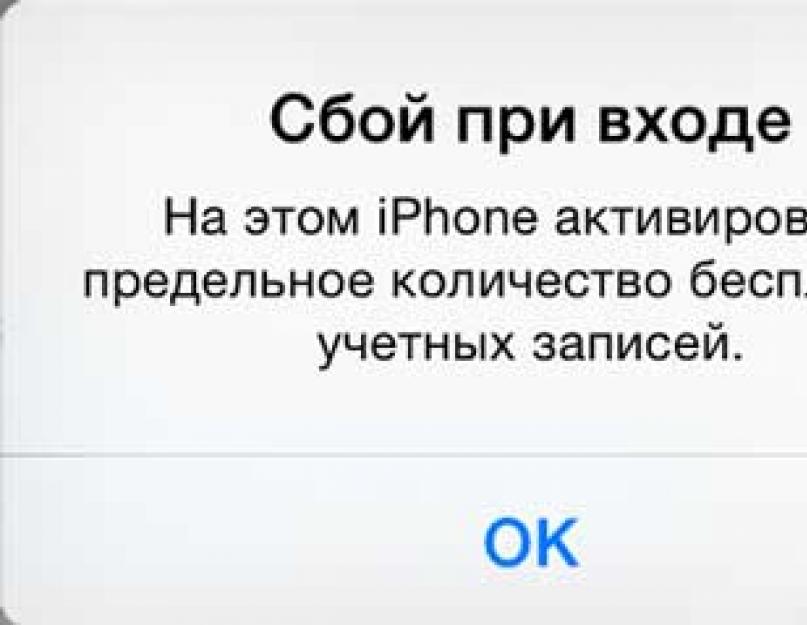 Неверная дата рождения айфон. На этом активировано предельное количество бесплатных учетных. На этом iphone активировано предельное количество. Сбой выполнения входа. Айфон ошибка сбой при входе в Apple ID.